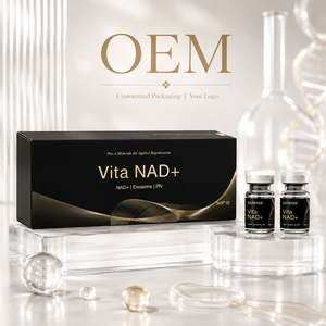 Ampolla de Esencia Facial NAD+ de Marca Personalizada, Suero Hidratante y Suavizante Diario, Fabricante de Productos para el Cuidado de la Piel con Etiqueta Privada OEM ODM - Product Image 4
