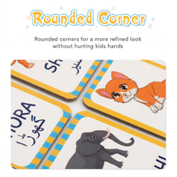 Jeu de mémoire éducatif pour enfants en ourdou et anglais sur les animaux, cartes flash d'apprentissage, cartes à associer