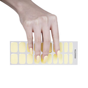 Uv Gel Vender No tóxico Nuevo Semicurado Toe Nail Wraps Suministro de fábrica Mármol de larga duración Semicurado Gel Nail Sticker - Product Image 2