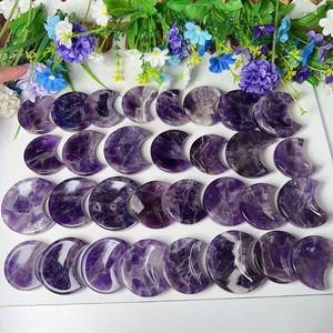 Bols de pierres précieuses en cristal en forme de lune Sculpté à la main Rêve Améthyste Quartz Bols de lune en cristal Pierre de guérison pour la décoration - Product Image 3