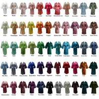 Batas de Seda de Lujo para Novia y Damas de Honor, Estilo Veraniego, Cuello en V, Largo hasta la Rodilla, Secado Rápido, Batas de Matrimonio