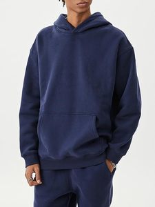 Wholesale Unisex 100% Cotton <b>600gsm</b> Oversized Boxy Hoodies Custom Graphic Luxury Streetwear Heavyweight <b>Hoodie</b> for Men - Product Image 3