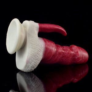N5041 Beast <b>Dildo</b> Realistic Thick Penis Vaginal Massage Realistic Tongue Penetration Licking Silicone <b>Dildo</b> Sex Toys Wholesale - Product Image 5