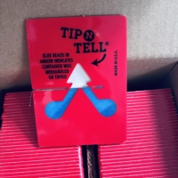 Indicateur d'inclinaison irréversible 80° – Autocollant adhésif d'avertissement rouge pour équipements de précision et machines lourdes