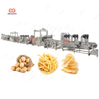 Frietjes Productie-En Verpakkingslijn Hoogwaardige Kalkoen 1000 Kg Volautomatische Frietproductielijn