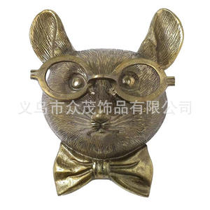 Statuetta Decorativa in Resina Animale <span class=keywords><strong>con</strong></span> Occhiali da Parete Orso Louie Topolino Frankie Cervo Decorazione per la <span class=keywords><strong>Casa</strong></span> - Product Image 6