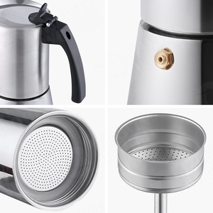 Factory Food-Grade Stainless Steel Moka Pot Safety Valve LFGB Certified <strong>Espress</strong> Coffee Maker for European Market - Product Image 4