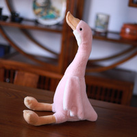 Grand Canard Blanc Oie Cygne Peluche Poupées Apaisante Doublure En Maille Brodée Soulagement Du Stress Cadeaux pour Les Mariages D'anniversaire Des Femmes
