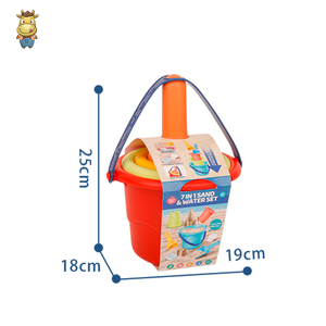 ชุดถังทรายชายหาด 7 in 1 พร้อมแม่พิมพ์ปราสาท พลั่ว และที่ตัก - Product Image 4