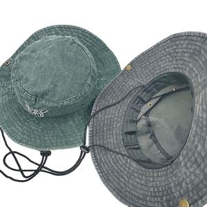 Chapeau de pêcheur en coton lavé respirant: logo personnalisable, large bord pour la protection solaire - Product Image 3