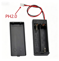 Support de piles AA (2 unités) avec interrupteur marche/arrêt pour pack de piles Microbit 3V, boîtier de protection pour 2 cellules, connecteur PH2.0 et câble