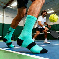 Chaussettes de sport personnalisées avec logo, chaussettes de pickleball respirantes et rembourrées en tissu éponge pour athlètes