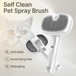 Brosse démêlante vapeur 3-en-1 auto-nettoyante à brume fraîche pour chats et chiens, vente en gros d'usine OEM/ODM, produit phare - Product Image 2