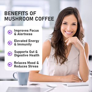 Hot Sale Mushroom Coffee Powder Support <b>Supplement</b> Mushroom Improves Focus Alertness Calories Exclusive Elevated Clean Coffee - Product Image 3