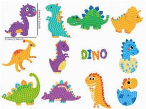 Autocollants de peinture diamantée en acrylique animaux de dessin animé XIXI, peints à la main, cadeau de dinosaure DIY pour enfants garçons - Product Image 2