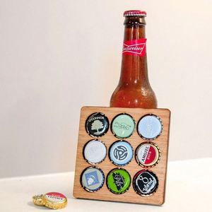 Custom Wooden <b>Cap</b> Collector Coaster Perfect for <b>Beer</b> Enthusiasts and Home Decoration - Product Image 2