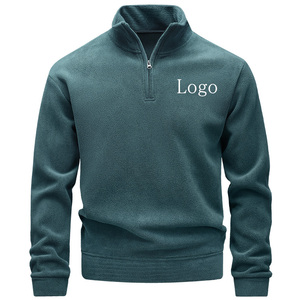 Sweat-shirt à col montant anti-boulochage en molleton de coton lavé au sable avec impression numérique - Product Image 5