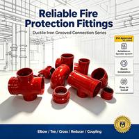 Adaptateur à bride rainurée en fonte ductile pour la protection incendie DN50 DN300 pour système de pompage d'hydrant d'incendie Usine OEM
