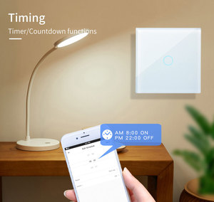 Cho bingoelec bán buôn nhà thông minh Gương tinh thể Glass Bảng điều chỉnh 1/2/3/4 gang cho tuya Wifi Alexa tường cảm ứng ánh sáng CE đôi cực - Product Image 6