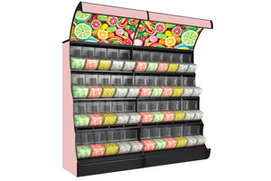 Siêu thị chọn và trộn số lượng lớn kệ trưng bày thực phẩm kệ trưng bày kim loại giá trưng bày cho cửa hàng bán lẻ - Product Image 3