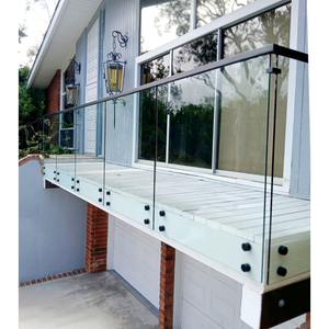Rampe en verre à entretoises pour terrasse de villa moderne, design économique - Product Image 2