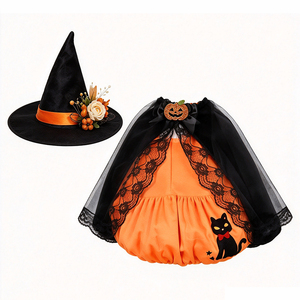 Disfraz de Ganso para Halloween con Patrón de Gato y Vestido de Bruja para Estatua de 23 Pulgadas, Decoración para Jardín, Fiesta y Hogar - Product Image 4