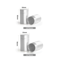 Boîte à pilules en aluminium à double paroi de 120 ml 120 g, boîte de rangement pour capsules de vitamines, récipient portable pour compléments alimentaires, pots à pilules vides