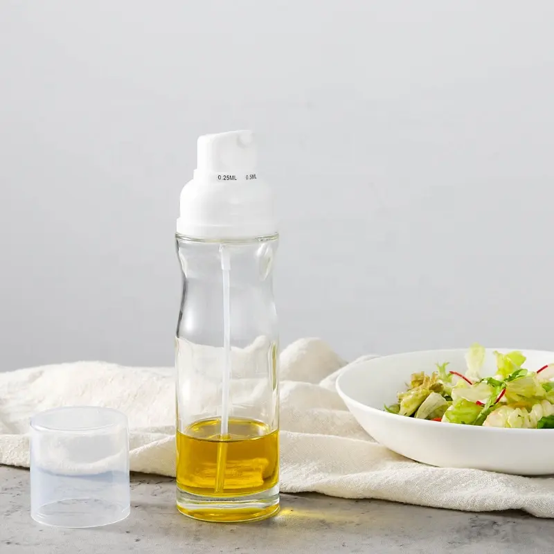 2023 Bestseller Küchen zubehör Salat BBQ Küche Backen Braten 200ml Oliven glas Öl Sprüh flasche zum Kochen
