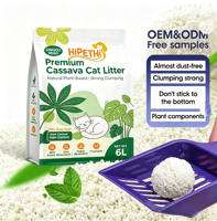 Pasir Kucing Tapioka untuk Kucing Indoor, Dapat Dibuang di Toilet, Biodegradable, Cepat Menggumpal, Kontrol Bau Ekstra, 5kg, Grosir, Harga Pabrik