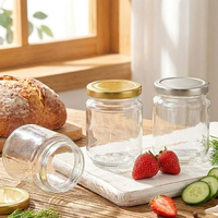 Bocaux en verre ronds réutilisables avec couvercle pour épices, miel, confiture, aliments, de 3oz, 4oz, 5oz, 7oz, 8oz, 10oz, 12oz, 16oz, 32oz