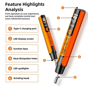 Penna Professionale Portatile Wireless per Unghie con Ricarica e Lucidatura, 6 Velocità Regolabili, Display Digitale e Schermo LED con Luce - Product Image 3