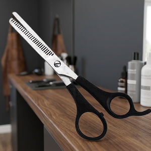Ciseaux de coiffure professionnels ASAP pour droitiers, à long manche, en plastique, légers, pour effiler les cheveux, ciseaux de texture pour barbier - Product Image 1
