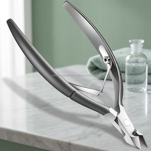 OEM Professional Stainless Steel Manicure <b>Pedicure</b> <b>Set</b> Curved Nail Nipper Cutter Clipper Tweezer Wide Jaw Opening Portable - Product Image 3