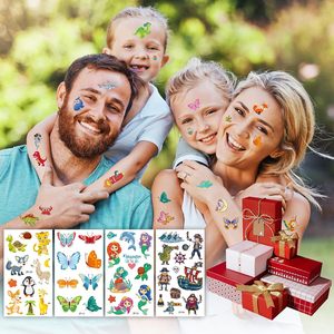 Set di adesivi per tatuaggi temporanei di stili misti per ragazze e ragazzi, tatuaggi a <span class=keywords><strong>farfalla</strong></span> di animali dinosauri spaziali per la festa di compleanno dei bambini - Product Image 4
