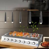 Grill à gaz liquéfié commercial sans fumée en acier inoxydable Garantie Grill de rue extérieur Brochettes Huîtres Gluten