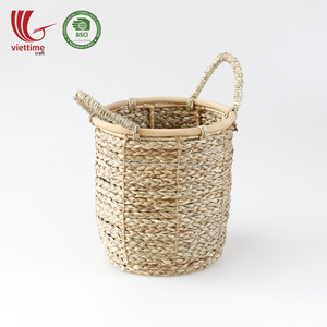 ตะกร้าเก็บของอเนกประสงค์จากหญ้าทะเลเวียดนาม ผลิตจากวัสดุธรรมชาติ เป็นมิตรกับสิ่งแวดล้อม ชุด 3 ใบ พร้อมหูหิ้ว ขายส่ง - Product Image 6