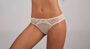 Jonge Dames Sexy Laagbouw Ondergoed Gebreid Kant Versierd Slipje Met Transparante Bloemen Effen Geverfd Nieuw Ontwerp - Product Image 4