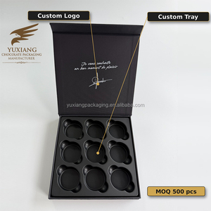 Caja de Regalo de Chocolate de Lujo Personalizada con Bandeja de Plástico de Grado Alimenticio, Caja Rígida Vacía para Bombones, del Fabricante de Empaques - Product Image 2