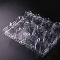 Plateau à œufs de poulet 12 alvéoles jetable réutilisable coloré transparent clair pas cher pour petits œufs en 3x4