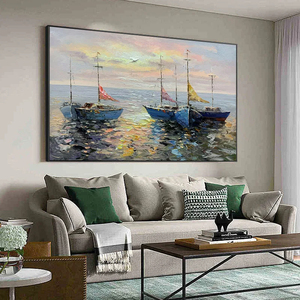 Tùy chỉnh hiện đại trừu tượng bức Tranh phong cảnh Canvas tường nghệ thuật handmade 3D độ dày sơn dầu trên vải tác phẩm nghệ thuật cho khách sạn - Product Image 5
