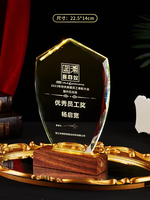 Trophée Plaque Étoile en Cristal K9 de Qualité Supérieure, Personnalisable avec Base LED pour Récompense et Souvenir