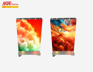 Nhà máy trực tiếp p1.25 P2 Tri-fold LED hiển thị áp phích màn hình có thể gập lại tầng đứng cho quảng cáo điện tử trong trung tâm mua sắm - Product Image 1
