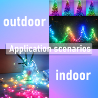 Guirlandes lumineuses LED USB RGB Dream Color de 5 m, 10 m, 20 m avec télécommande et contrôle par application pour la décoration de chambre, de mariage, d'arbre de Noël