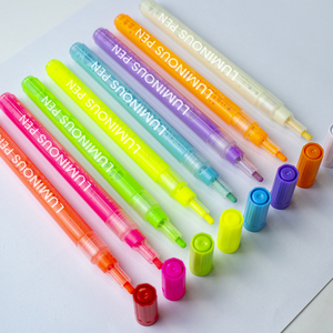 Bolígrafos de pintura acrílica fluorescente UV de neón personalizados, marcador de pintura luminoso <span class=keywords><strong>para</strong></span> pintura rupestre, taza, cerámica, vidrio y más - Product Image 1