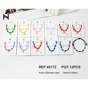 Pulsera de Acero Inoxidable con Diseño de Espina de Pescado y Siete Estrellas, con Cuentas, Linda, Unisex, Regalo, Joyería Hecha a Mano - Product Image 1