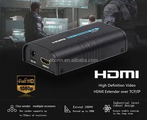 Extensor HDMI V2.0 Extensor <span class=keywords><strong>Video</strong></span> Sender + Receptor a través de Cat5e/Cat6 1080P Hasta 120m Transmisor de red Ethernet TX + RX - Product Image 6