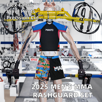 Conjunto de Ropa de Artes Marciales para Hombre, Rashguard y Pantalones Cortos de MMA y Karate, Servicio OEM al por Mayor 2026, Personalizado, Spandex/Poliéster, Impresión Digital