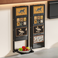 Support mural multifonctionnel pliable pour vaisselle avec ventouse pour cuisine domestique