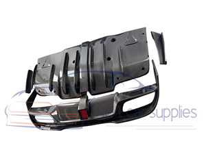Difusor de parachoques trasero de fibra de carbono estilo IMP con recortes de escape para W205 C63 condición nueva pieza de automóvil - Product Image 3