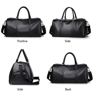 <span class=keywords><strong>Sac</strong></span> <span class=keywords><strong>de</strong></span> voyage <span class=keywords><strong>de</strong></span> week-end pour <span class=keywords><strong>homme</strong></span> en cuir PU, grande capacité, imperméable, avec fermeture éclair, poche pour vêtements mouillés, logo personnalisé, portable - Product Image 5